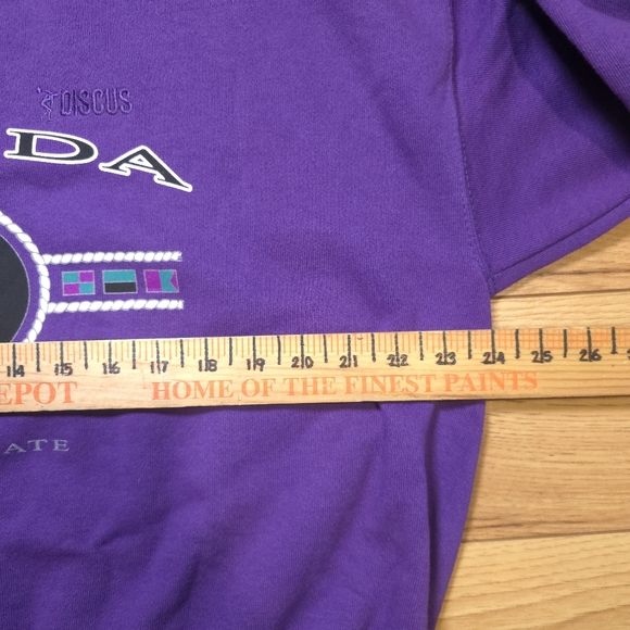 Vintage Discus Athletics Purple Sweatshirt Florida Sunshine State 1995 Size M - Picture 6 of 9